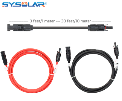 Solar extension cable connecting solar panels together