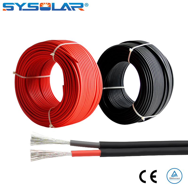 6M 6mm² Solar Panel Wire with photovoltaic MC4 solar connector red&black