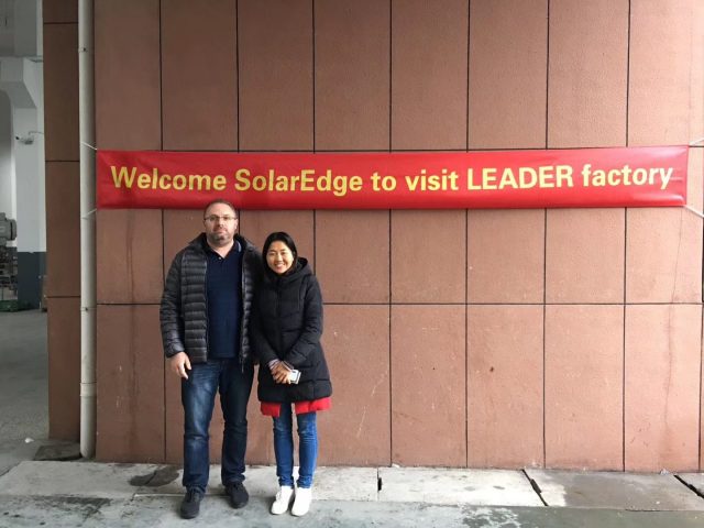 Welcome SolarEdge to vist our LEADER factory